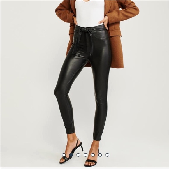 abercrombie & fitch leather pants